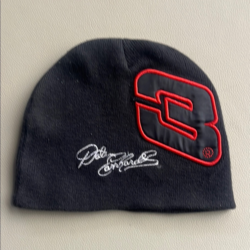 NASCAR Hat Beanie Dale Earnhardt #3 Driver Black Winter Cap Beanie